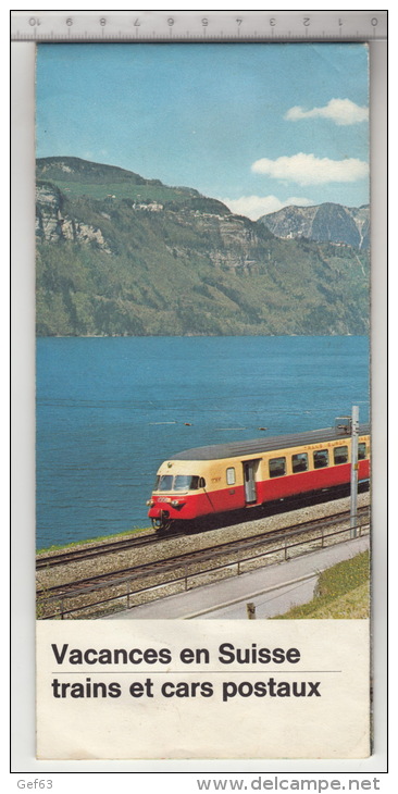 Vacances En Suisse - Trains Et Cars Postaux - Cartes Géographiques