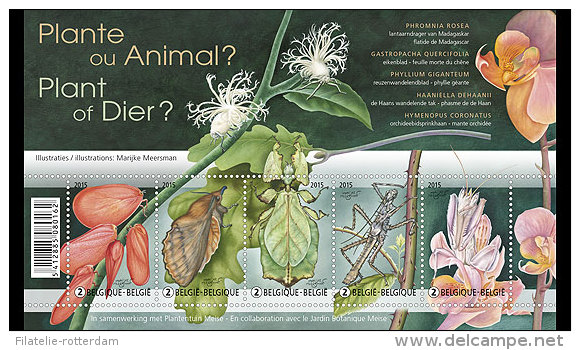 België / Belgium - Postfris / MNH - Sheet Plant Of Dier 2015 - Ongebruikt