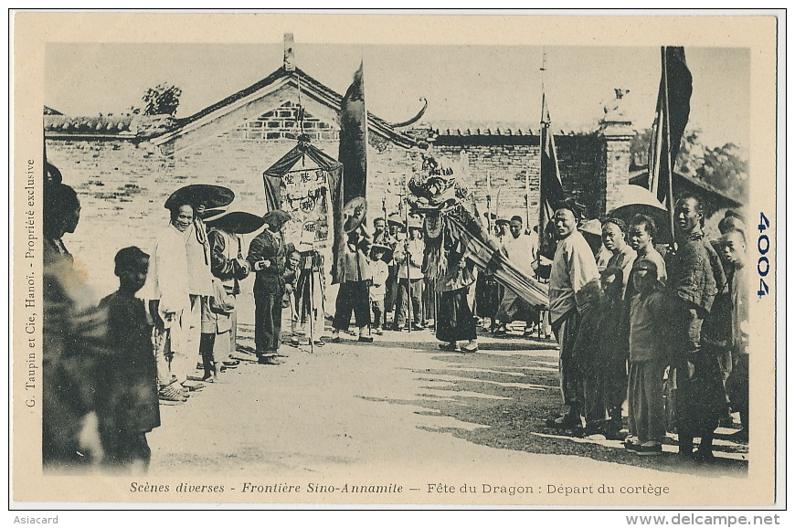 Sino Indochinese Border Fete Du Dragon Chinese New Year Edit Taupin Hanoi No 4004 French Photographer Camera - China