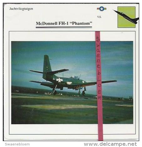 Vliegtuigen.- McDonnell FH-1 - Phantom - Jachtvliegtuigen. -  V.S. - U.S.A. - Airplanes