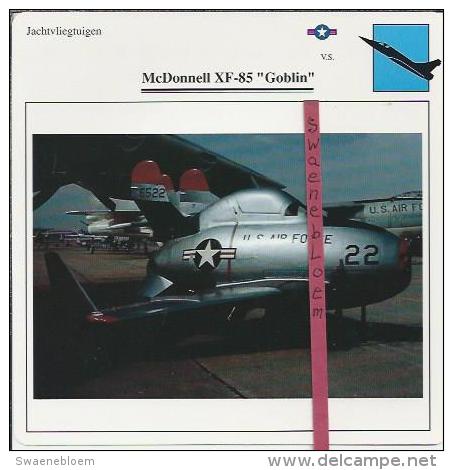 Vliegtuigen.- McDonnell XF-85 - Goblin - Jachtvliegtuigen. -  V.S. - U.S.A. - Vliegtuigen