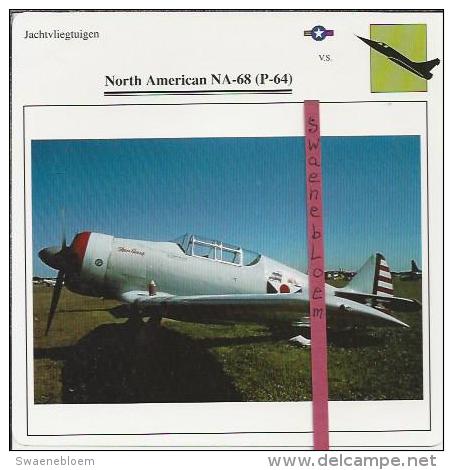 Vliegtuigen.- North American NA-68 (P-64) - Jachtvliegtuigen. -  V.S. - U.S.A. - Vliegtuigen