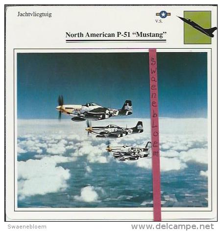 Vliegtuigen.- North American P-51 - Mustang - Jachtvliegtuigen. -  V.S. - U.S.A. - Vliegtuigen