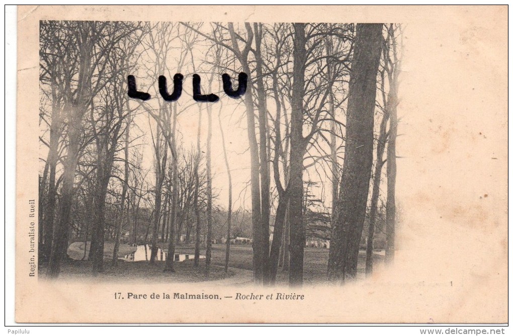 DEPT 92 : Précurseur 2 Scans : Parc De Malmaison , Rocher Et Riviére - Rueil Malmaison