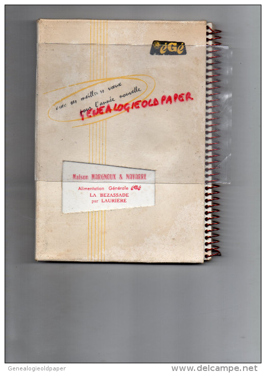 87 - LAURIERE - TRES BEL AGENDA MAISON MARGNOUX & NAVARRE-ALIMENTATION -LA BEZASSADE- 1962-PETITS METIERS - Unclassified