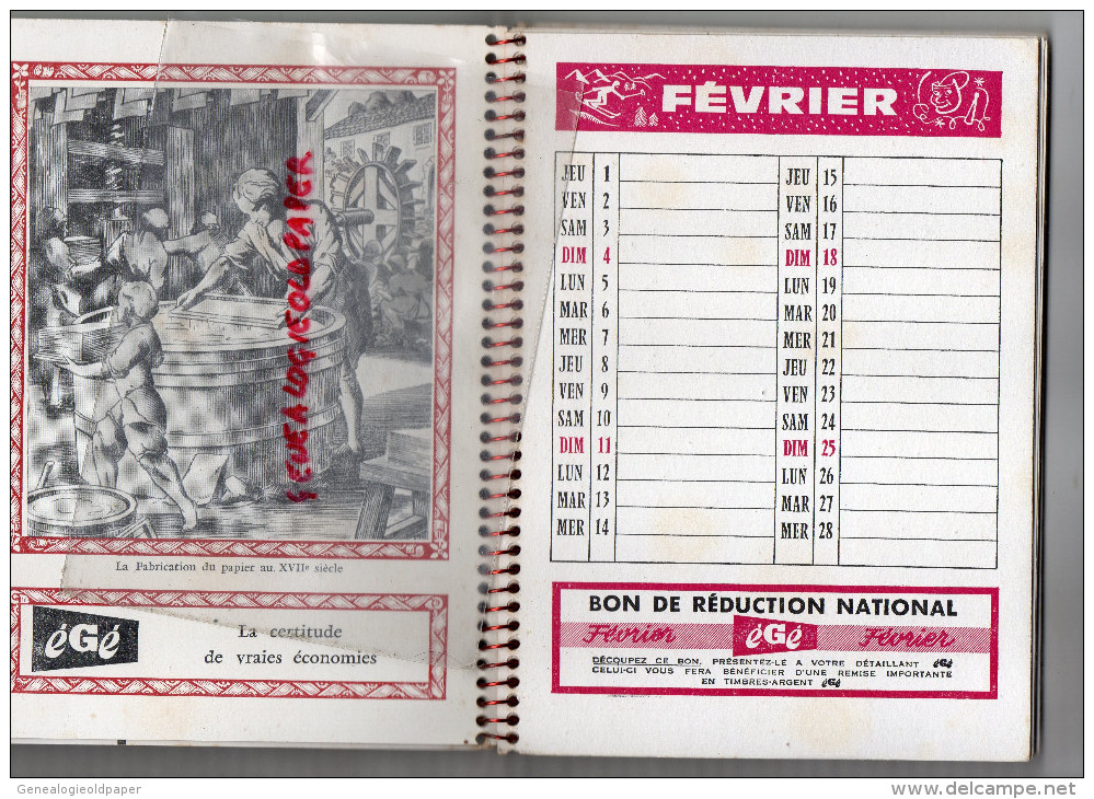 87 - LAURIERE - TRES BEL AGENDA MAISON MARGNOUX & NAVARRE-ALIMENTATION -LA BEZASSADE- 1962-PETITS METIERS - Non Classés