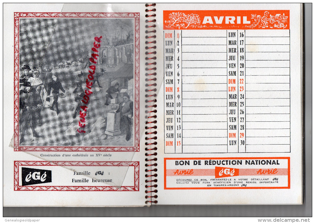 87 - LAURIERE - TRES BEL AGENDA MAISON MARGNOUX & NAVARRE-ALIMENTATION -LA BEZASSADE- 1962-PETITS METIERS - Non Classés