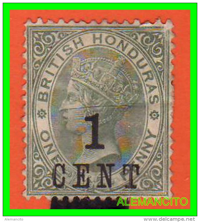 GRAN BRETAÑA  BRITISH -HONDURAS  SELLO  AÑOS -1872  Queen Victoria - Honduras Británica (...-1970)