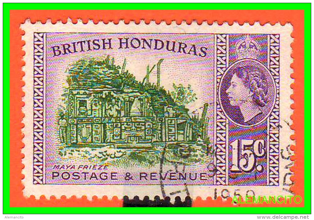 GRAN BRETAÑA  BRITISH -HONDURAS  SELLO  AÑO-1953 - Honduras Britannique (...-1970)