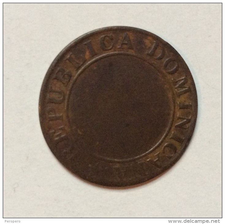 VINTAGE COIN   REPUBLICA DOMINICANA   1/4 REAL  1844. - Dominicaine