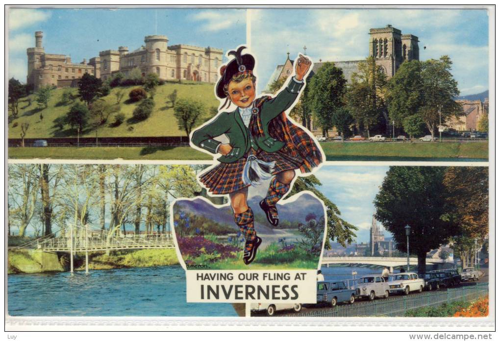 INVERNESS - Multi View, Castle, Cathedral, The Ness Islands, Bridge From Ness Bank - Inverness-shire