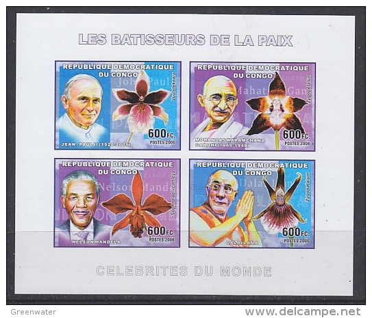 Congo 2006 Les Batisseurs De La Paix M/s IMPERFORATED ** Mnh (27005D) - Ungebraucht