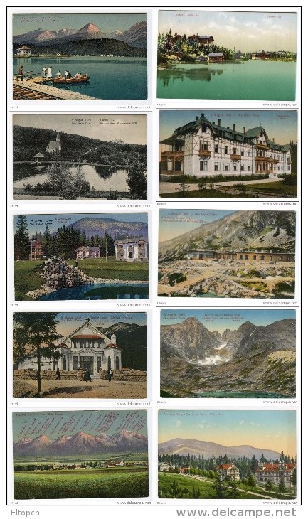 LOT 10 Postcards Magas Tatra Vysoké Tatry Tatralomnicz Tatranska Lomnica Slovakia - Slowakei