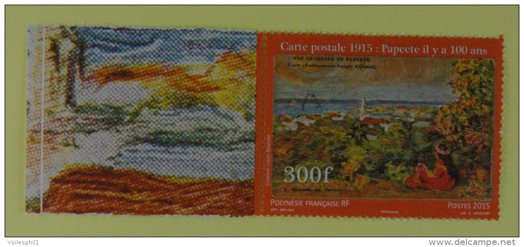 Polynésie Francaise 2015 " Carte Postale 1915 :Papeete Il Y A 100 Ans " - Neufs