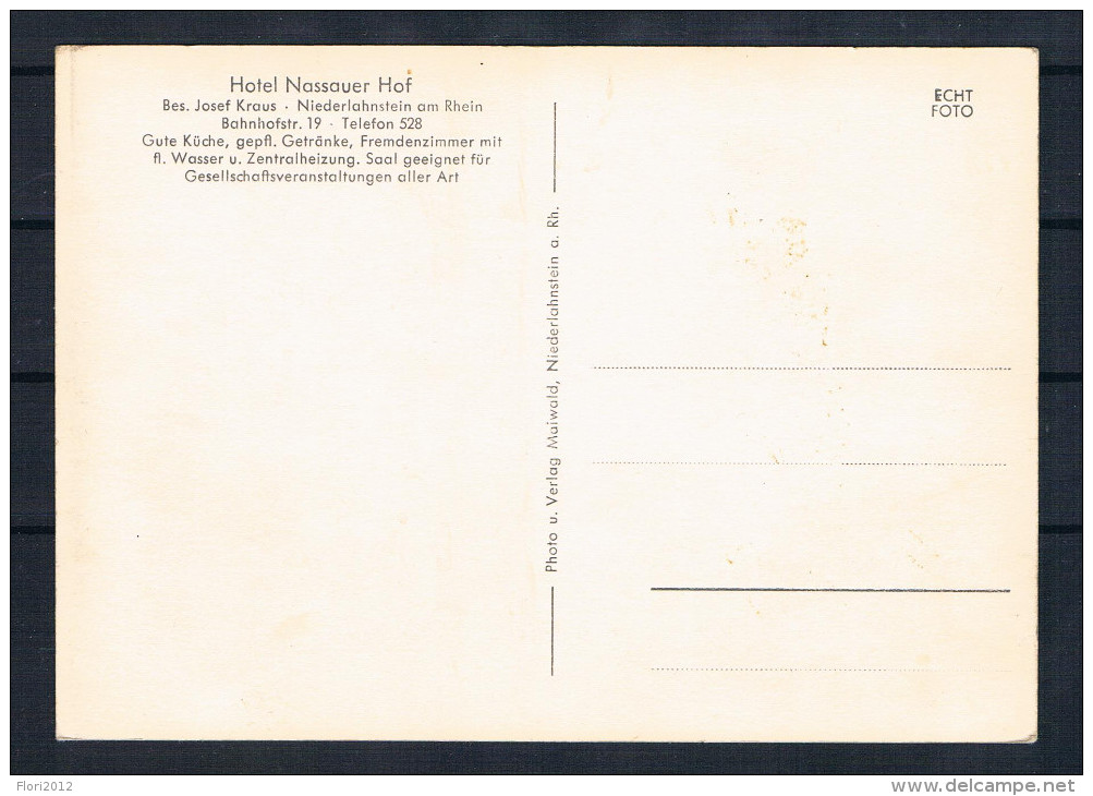 (D119) AK Niederlahnstein - Hotel Nassauer Hof - Lahnstein