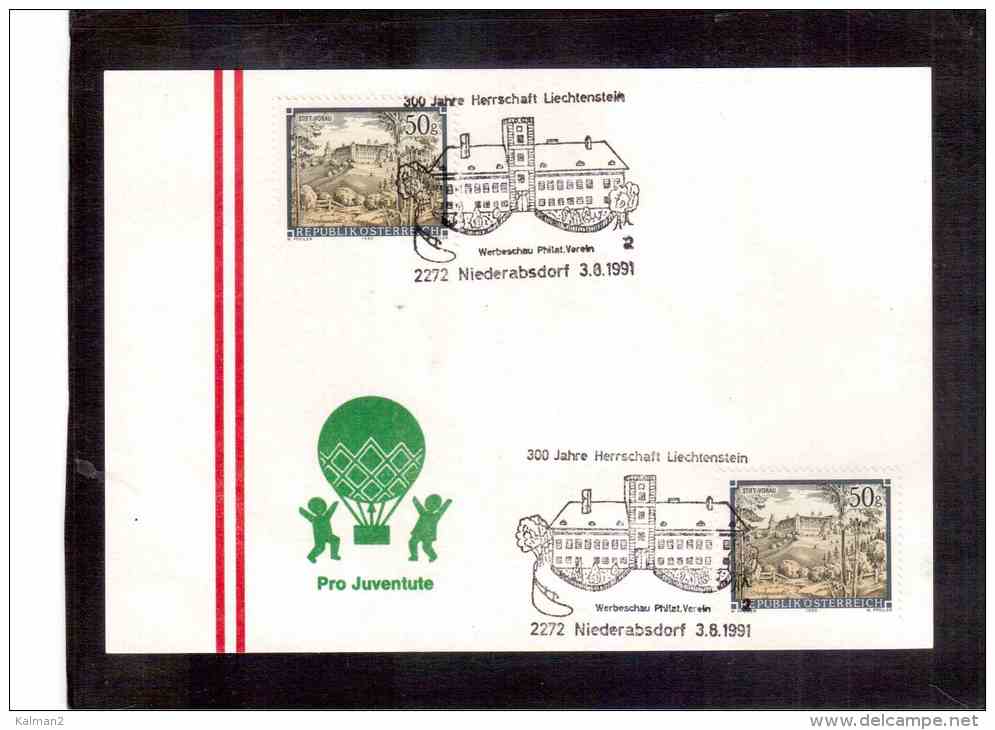 AU548   -   NIEDERABSDORF  3.8.1991  /   300 JAHRE HERRSCHAFT LIECHTENSTEIN - Ohne Zuordnung