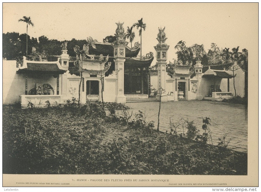 #71 REPRO D´UNE PHOTO D´HANOI.  PAGODE DES FLEURS PRÈS DU JARDIN BOTANIQUE, - Autres & Non Classés