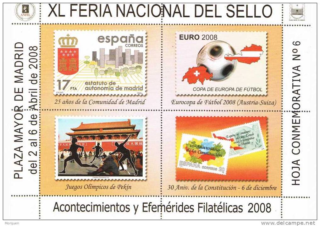 Lupa 1151. Hojita Num 6,  Feria Sello MADRID 2008. Viñeta - Variétés & Curiosités