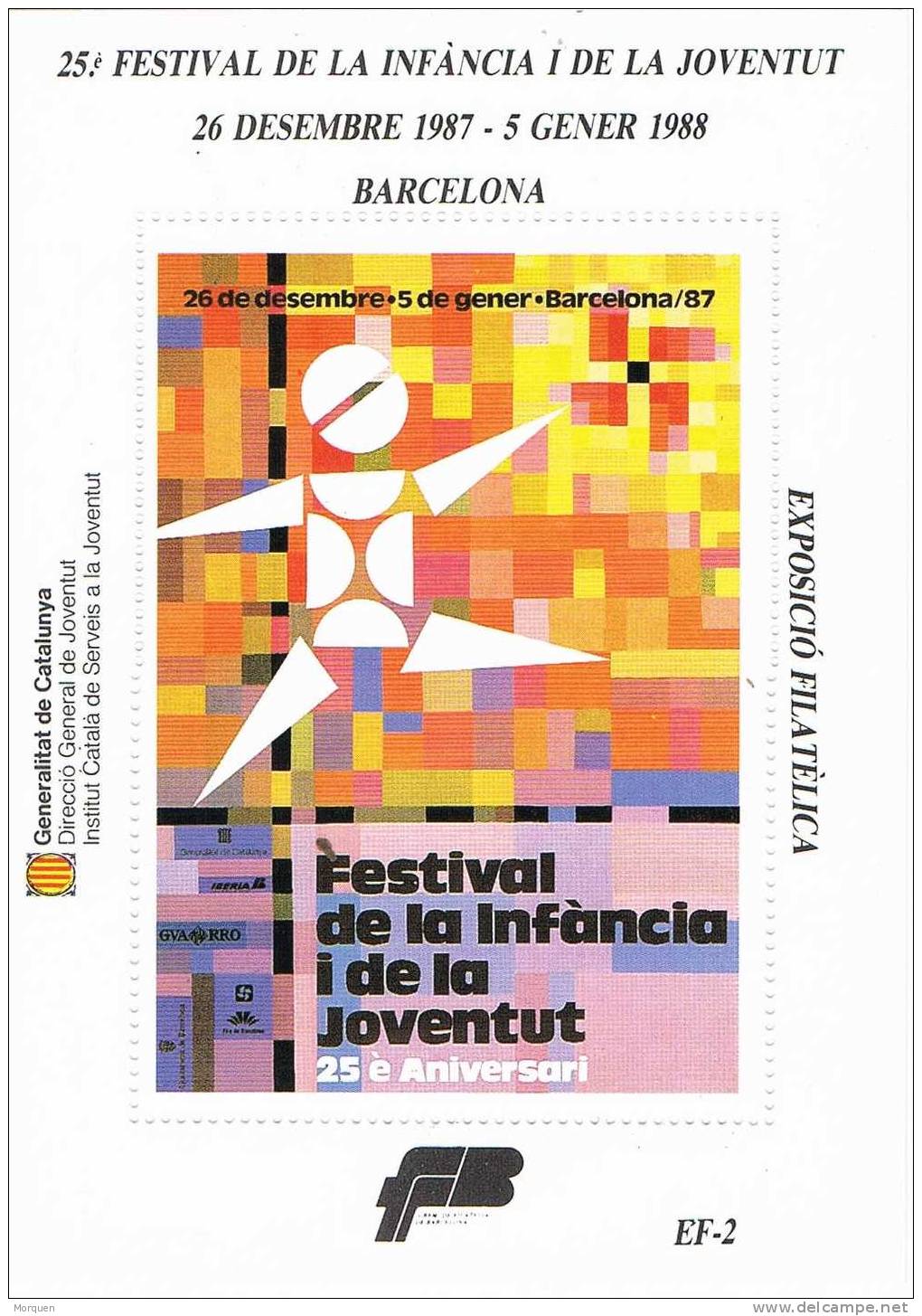 Lupa 1147. Hojitas Festival Infancia Y Juventud. Barcelona 1987, Viñeta - Variétés & Curiosités