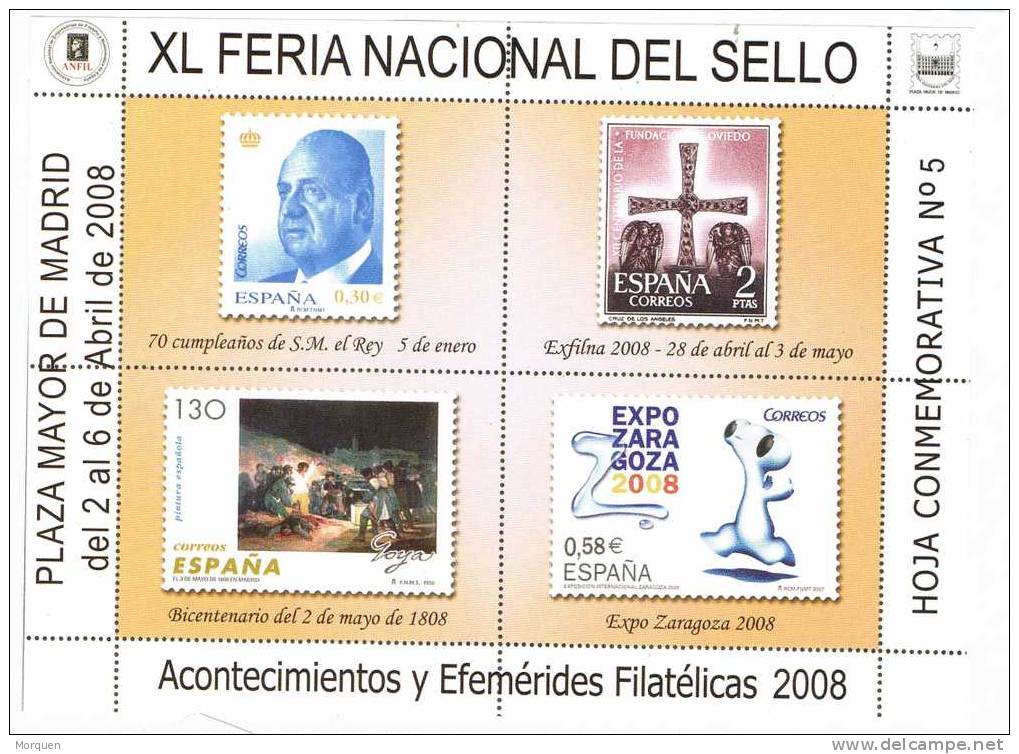 Lupa 1114. Hojita Feria Nacional Del Sello MADRID 2008. Anfil Viñeta - Errors & Oddities