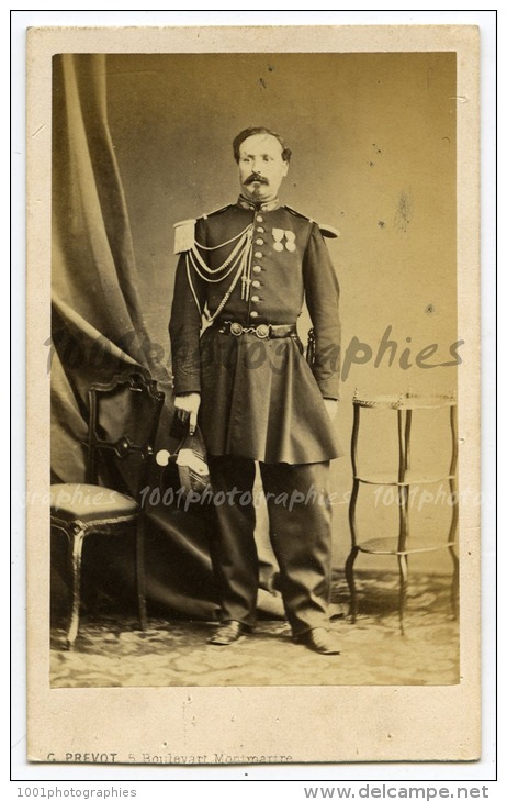 CDV G. Prevot Photographe, Paris. Portrait D&#039;un Militaire Haut En Grade. - Autres & Non Classés