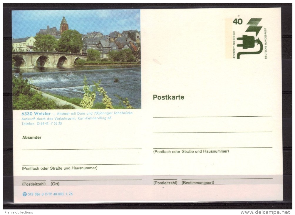 Allemagne Fédérale - Entier Postal Neuf ** - Wetzlar - Illustrated Postcards - Mint