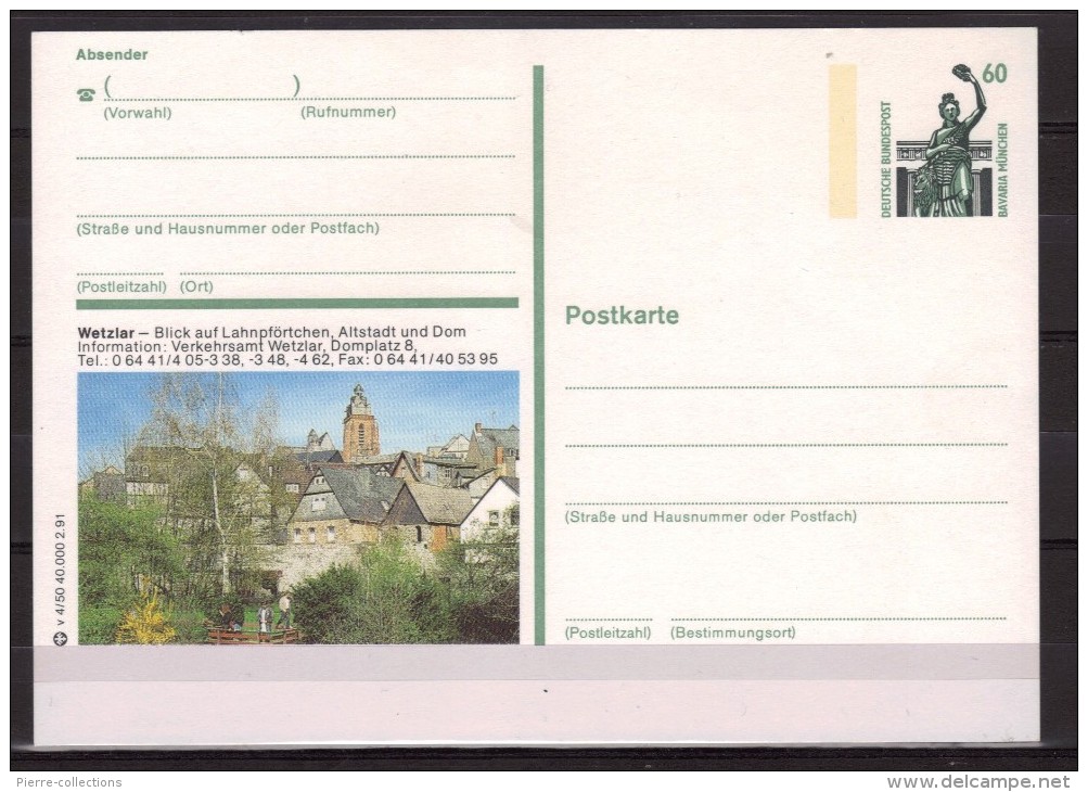 Allemagne Fédérale - Entier Postal Neuf ** - Wetzlar - Illustrated Postcards - Mint