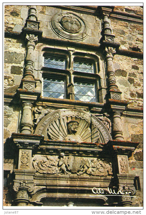 CPSM   ALBERT MONIER    CANTAL    FACADE DU CHATEAU DE MESSILHAC - Monier