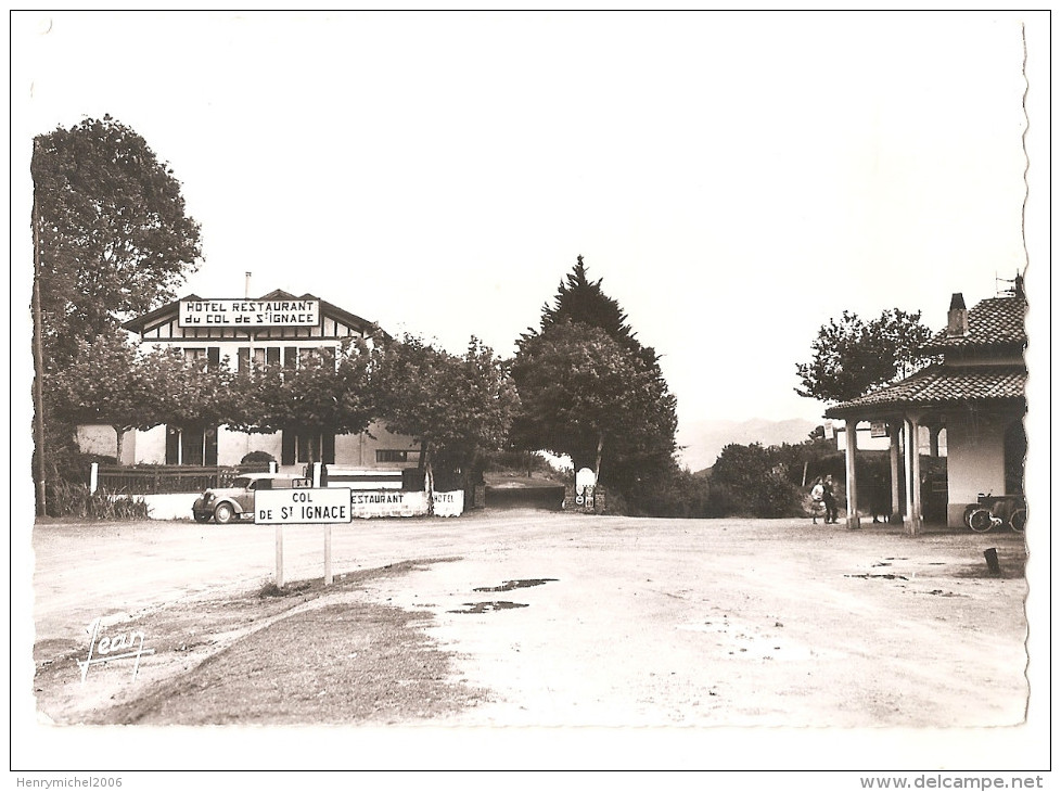 64 - Pays Basque - Col De Saint Ignace Hotel Restaurant Au Fond Les Montagnes De La Navarre Coté Espagnol 1957 - Other & Unclassified