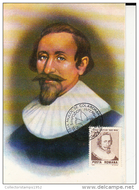 37298- HUGO GROTIUS, MAXIMUM CARD, 1983, ROMANIA - Maximumkarten (MC)