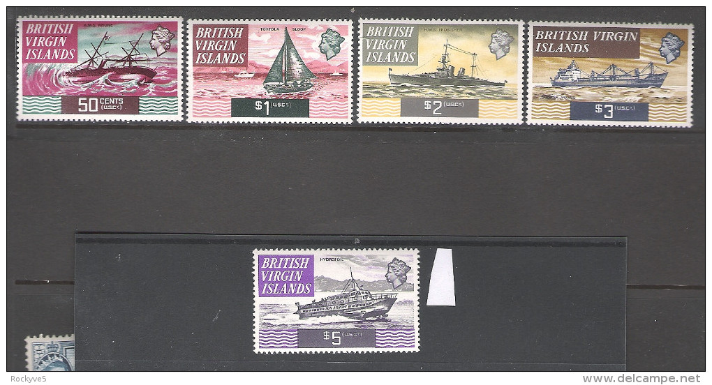 British Virgin Islands 1970 Ship Definitives MNH CV £34 (2 Scans) - British Virgin Islands