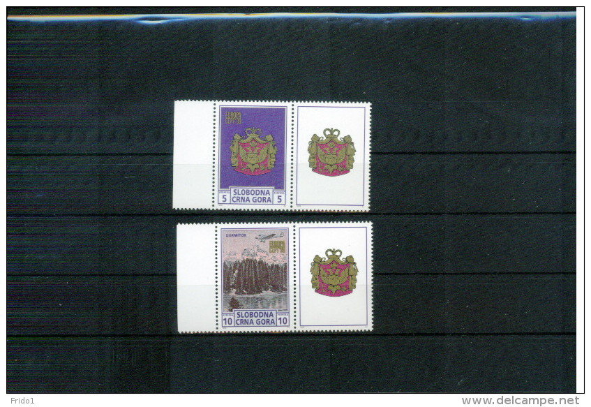 Montenegro 1999 Europa Cept Private Issue  Satz Mit Zf. / Set With Label Postfrisch / MNH - 1999