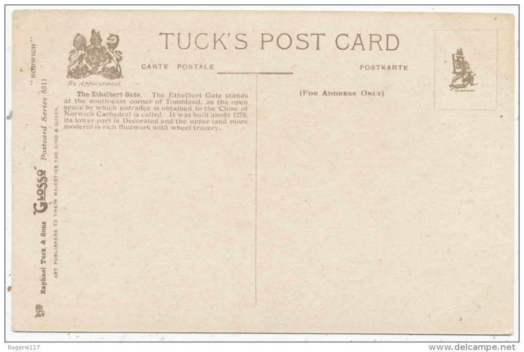 Norwich, St. Ethelbert's Gate, Raphael Tuck Postcard - Norwich