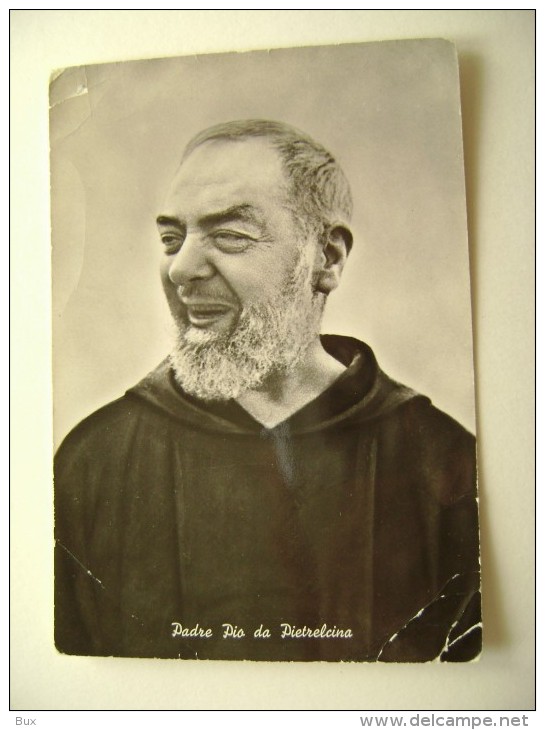 PADRE PIO   DA PIETRALCINA       RELIGIONE  NON   VIAGGIATA  CON PIEGHE   ***** - Santi