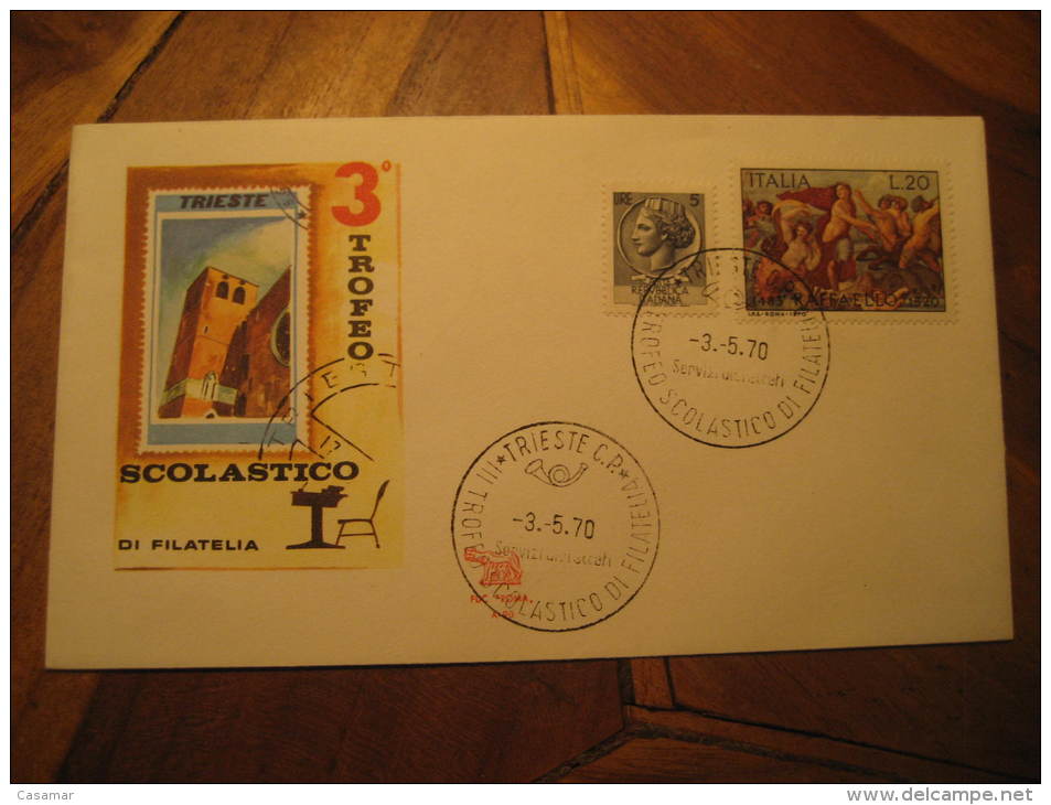 Trieste 1970 Trofeo Escolastico Cancel Cover Italy Triest - Other & Unclassified