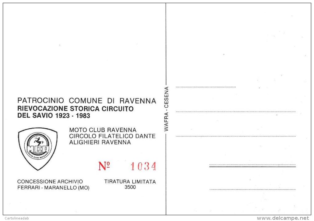 [MD0502] CPM - RIPRODUZIONE - RAVENNA - RIEVOCAZIONE CIRCUITO DEL SAVIO - QUOTATA SU CATALOGO L. 12000 - NV - Ravenna