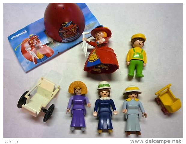 Lot De PLAYMOBIL   Divers  Personnages  CHARETTE ET POUSSETTE  ( Voir  2 PhotoS ) - Playmobil