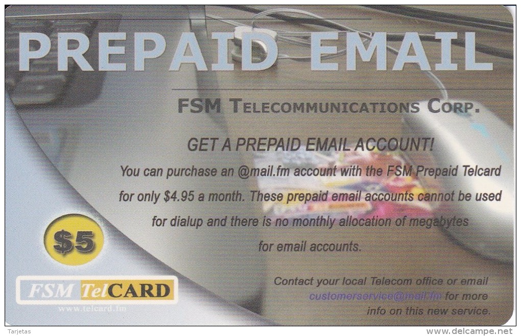 TARJETA DE MICRONESIA DE TELECOMMUNICATIONS CORP. DE $5 (FSM TELCARD) - Mikronesien