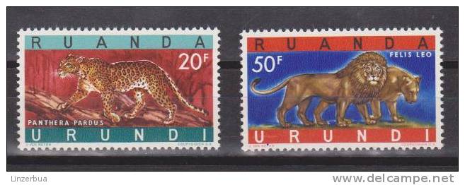 Ruanda Urundi / Rwanda Urundi 1961 Mi. 180-181** MNH - Tiere - Animals - Sonstige & Ohne Zuordnung