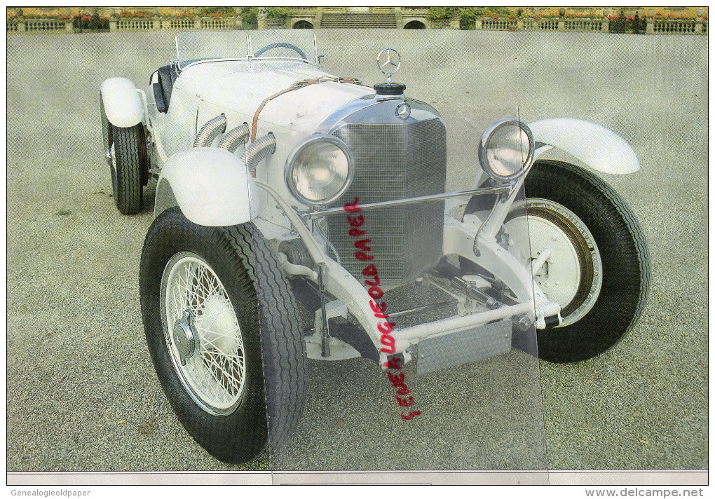 PHOTOGRAPHIE MERCEDES BENZ  SSK  1928 - AVEC DESCRIPTIF AU VERSO - Voitures