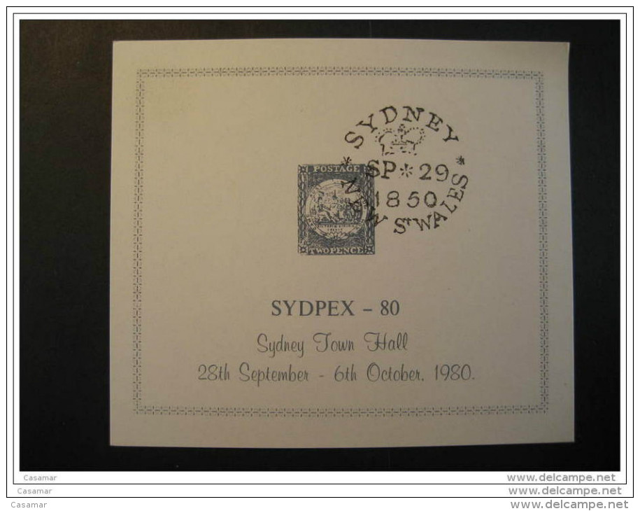 Sydney 1980 Facsimile Proof Druck Epreuve Prueba Poster Stamp Label Vignette Australia - Essais & Réimpressions