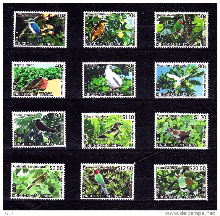 TONGA 2013 - Faune, Oiseaux - 12v Neufs // Mnh - Tonga (1970-...)