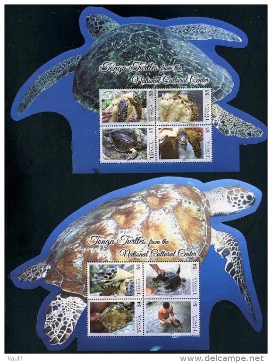 TONGA - 2013 - Faune Marine, Tortues -  2 BF Neufs // Mnh // - Tonga (1970-...)