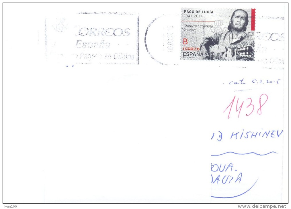 2015. Spain, The Letter By Ordinary Post To Moldova - Cartas & Documentos