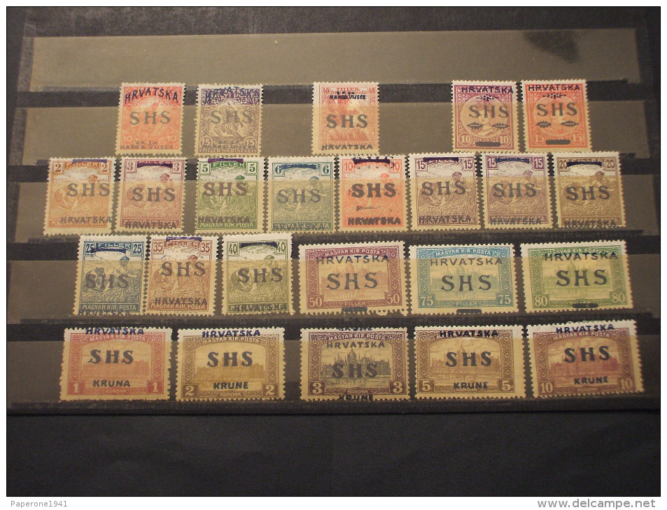 REGNO SERBO-CROATO-SLOVENO - CROAZIA - 1918 PITTORICA (24 Valori) - NUOVI(+) - Unused Stamps