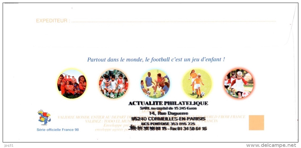 PAP Illustré Coupe Du Monde France 98 - Circulé - Prêts-à-poster:  Autres (1995-...)