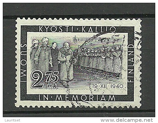 FINLAND FINNLAND Suomi 1941 Michel 237 In Memoriam K. Kallio O - Used Stamps