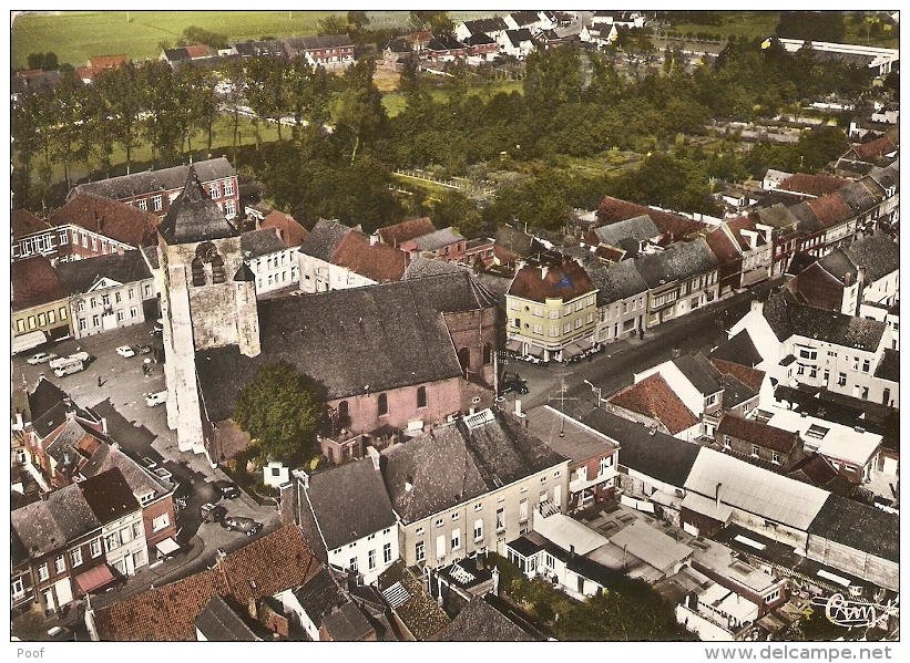 Nederbrakel : Luchtopname --- Kerk En Markt - Brakel