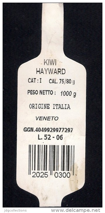 # KIWI DIVA APO SCALIGERA VERONA ITALY Fruit Tag Balise Etiqueta Anhänger Cartellino Fruit Fruits - Fruits & Vegetables