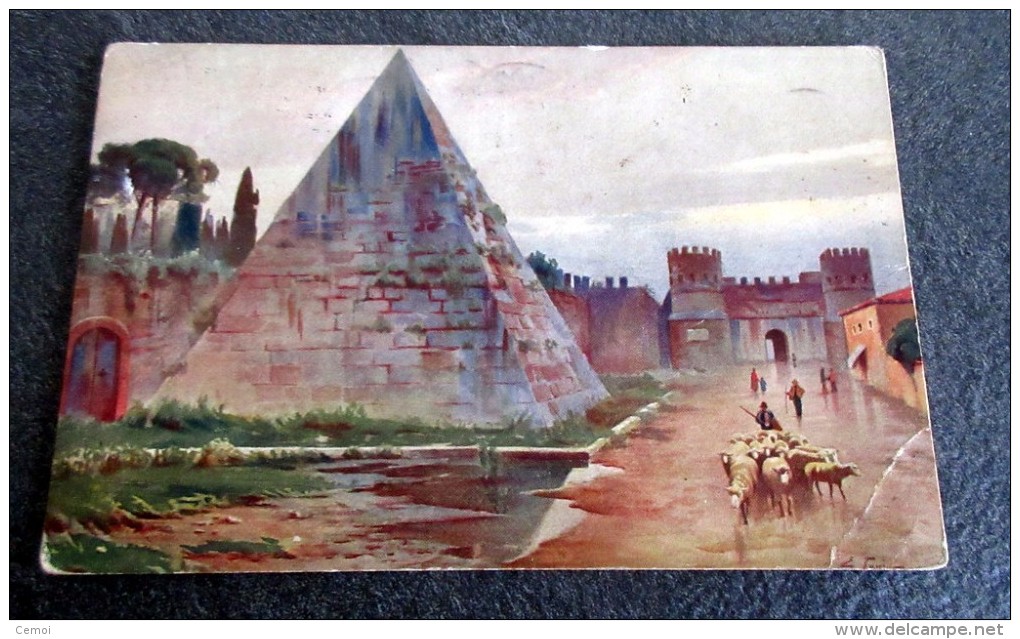 CPA Colorisée - ROMA - La Piramide Di Caio Cestio - 1924 - Autres & Non Classés